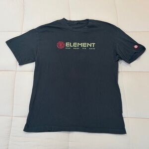 Y2K Element Short-Sleeve Logo Tee in Black with Olive and Red Accents